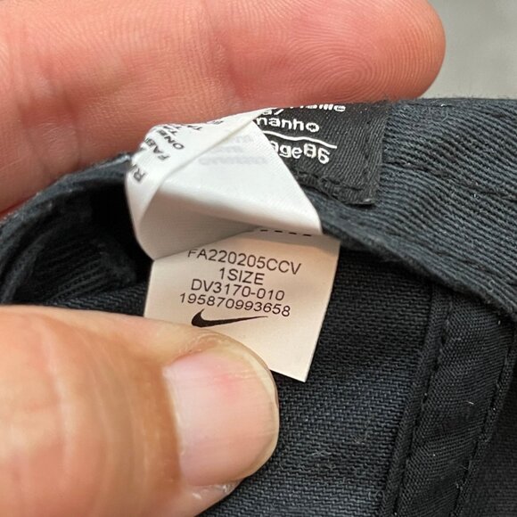 Nike Hat Smiley Face Logo Have A Nike Day Black Adjustable Cap Embroidered - Picture 7 of 7